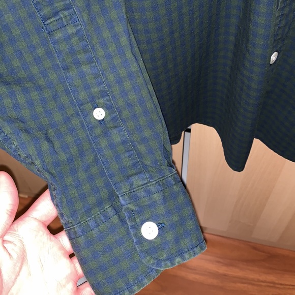 A&F Navy/Green Checkered Shirt - Picture 4 of 4